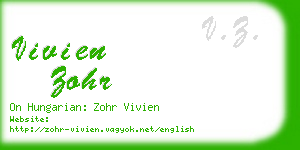 vivien zohr business card